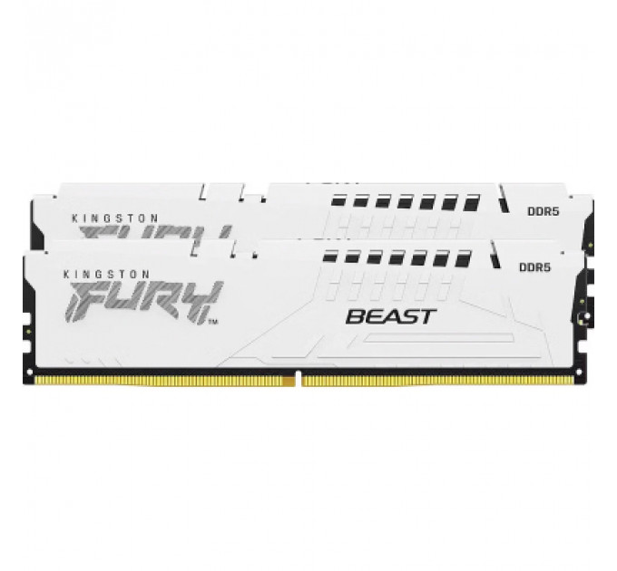Модуль пам'яті для комп'ютера DDR5 32GB (2x16GB) 6000 MHz Beast White XMP Kingston Fury (ex.HyperX) (KF560C30BWK2-32)