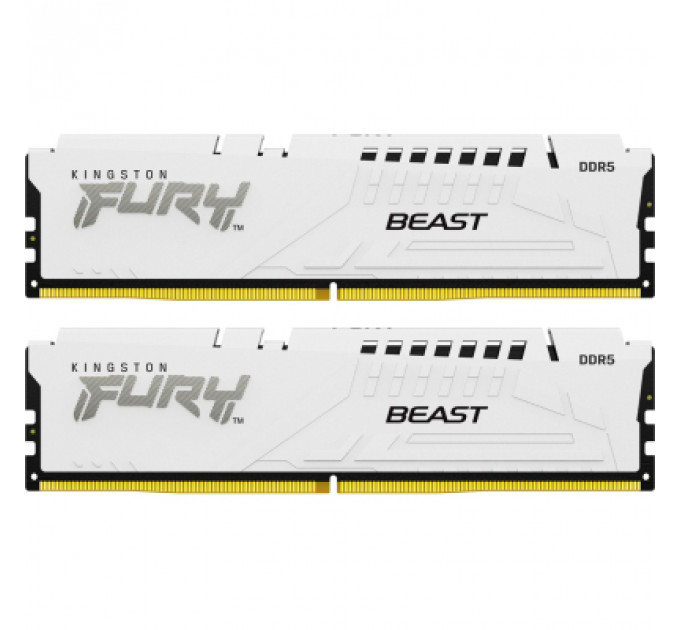Модуль пам'яті для комп'ютера DDR5 32GB (2x16GB) 6000 MHz Beast White XMP Kingston Fury (ex.HyperX) (KF560C30BWK2-32)