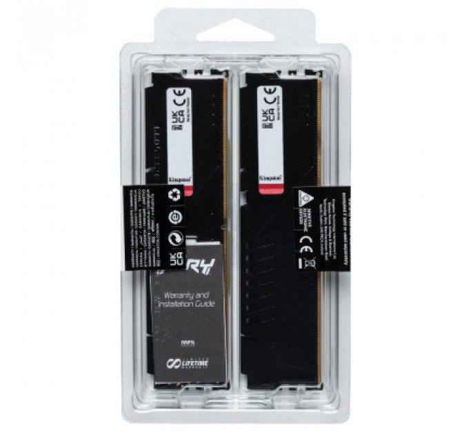 Модуль пам'яті для комп'ютера DDR5 64GB (2x32GB) 6000 MHz Beast Black XMP Kingston Fury (ex.HyperX) (KF560C30BBK2-64)