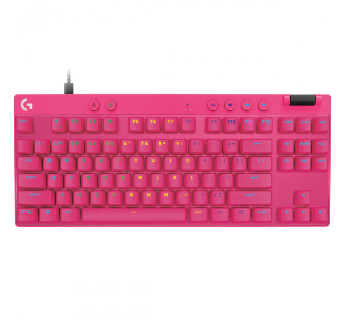 Клавiатура Logitech G PRO X TKL Rapid Magenta (920-013253)