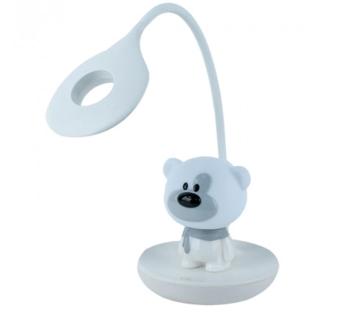 Настільна лампа Kite Bear LED з акумулятором, біла (K24-492-2-1)
