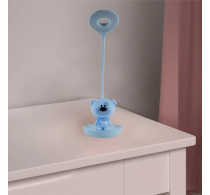 Настільна лампа Kite Bear LED з акумулятором, блакитна (K24-492-2-3)