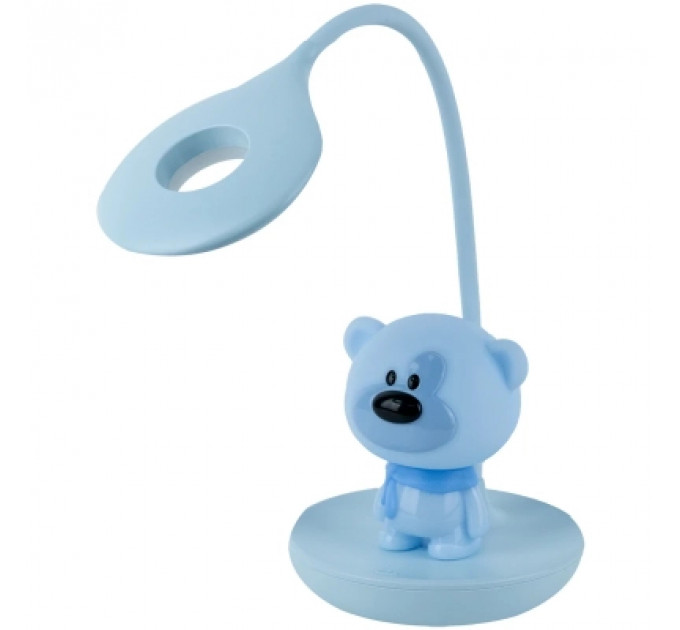 Настільна лампа Kite Bear LED з акумулятором, блакитна (K24-492-2-3)