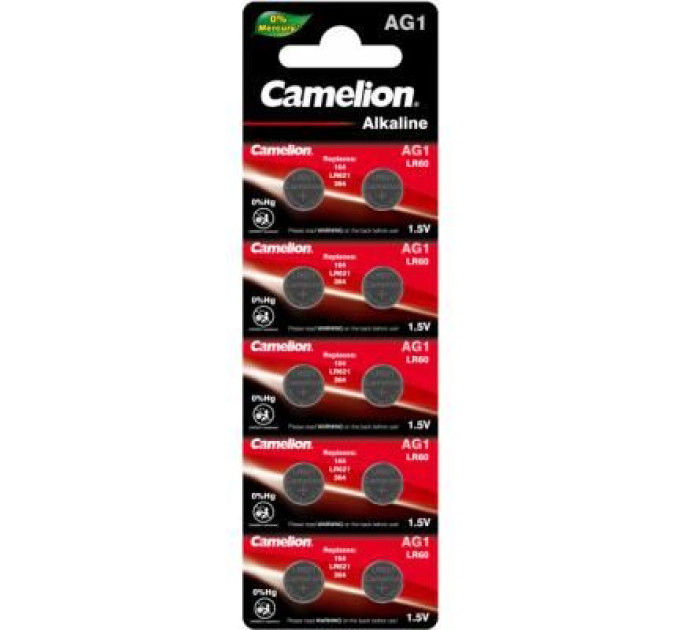 Camelion Батарейка AG1 / LR621 / LR60 Alkaline * 10 Camelion (AG1-BP10)