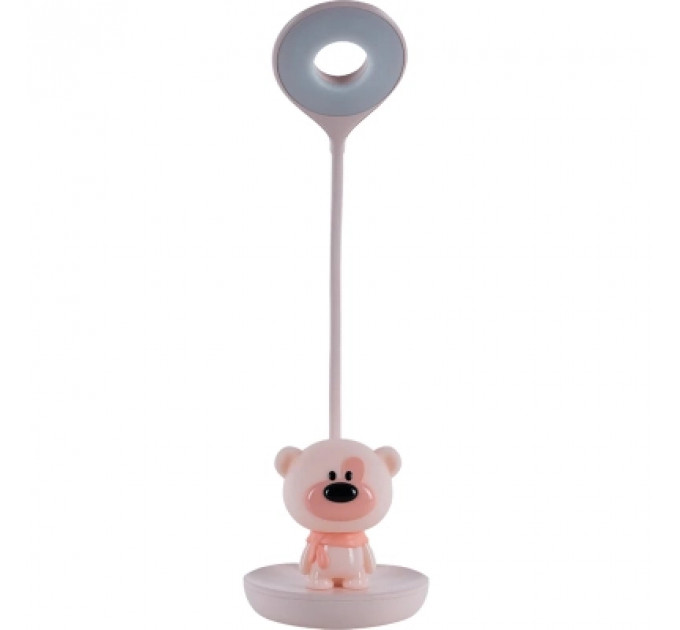 Настільна лампа Kite Bear LED з акумулятором, рожева (K24-492-2-2)