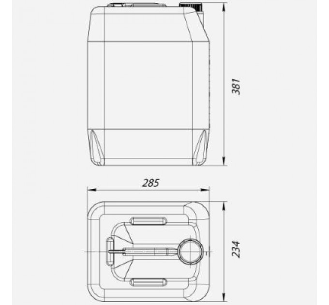 Каністра автомобільна КОМПОНЕНТ 20 л ПЕ (4134)