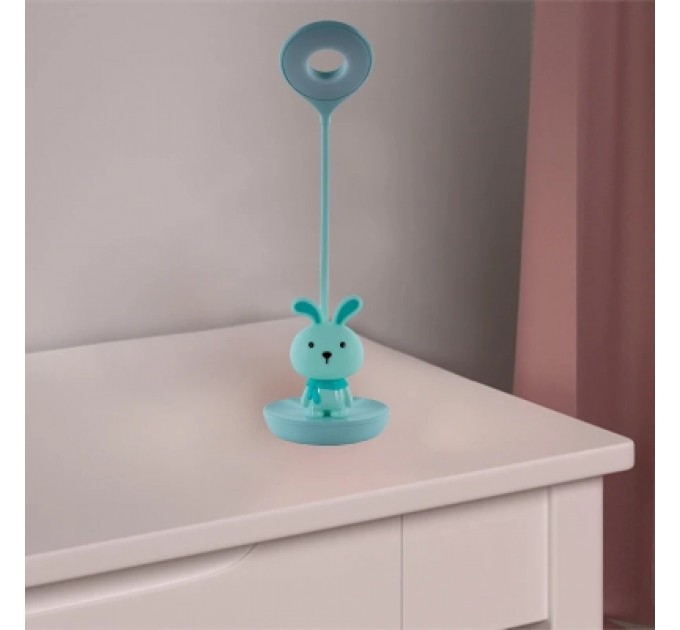 Настільна лампа Kite Bunny LED з акумулятором, зелена (K24-492-1-4)