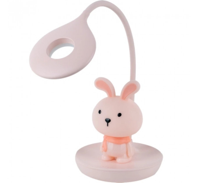 Настільна лампа Kite Bunny LED з акумулятором, рожева (K24-492-1-2)