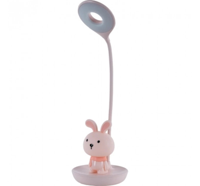 Настільна лампа Kite Bunny LED з акумулятором, рожева (K24-492-1-2)