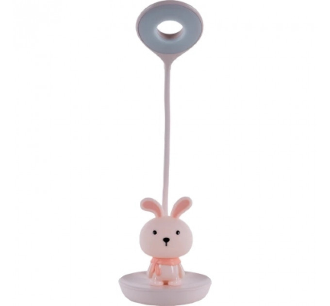 Настільна лампа Kite Bunny LED з акумулятором, рожева (K24-492-1-2)