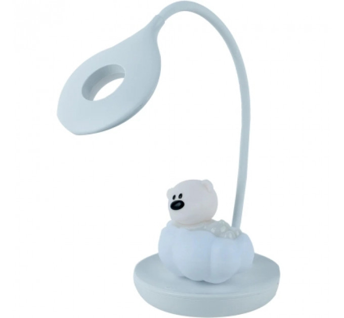Настільна лампа Kite Cloudy Bear LED з акумулятором, рожева (K24-493-2-2)