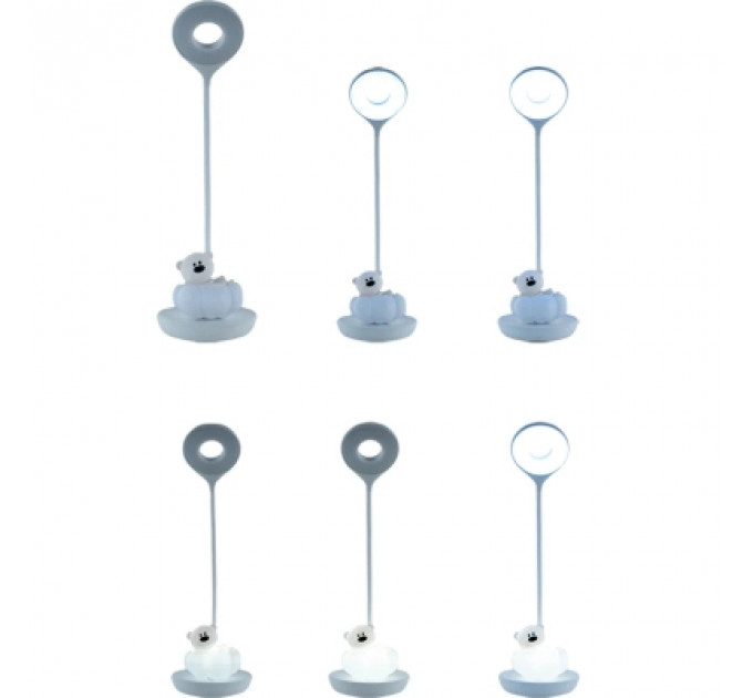 Настільна лампа Kite Cloudy Bear LED з акумулятором, рожева (K24-493-2-2)