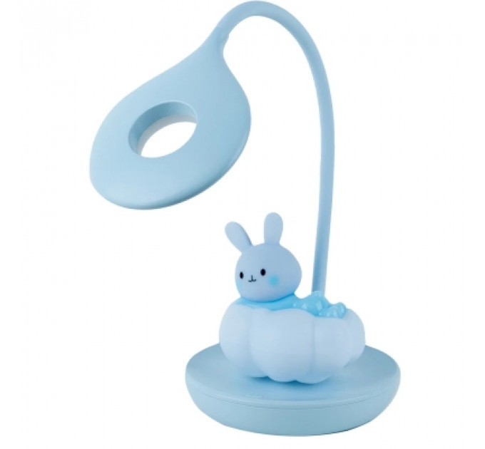 Настільна лампа Kite Cloudy Bunny LED з акумулятором, блакитна (K24-493-1-3)