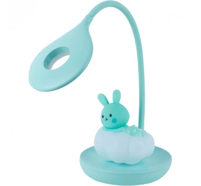 Настільна лампа Kite Cloudy Bunny LED з акумулятором, зелена (K24-493-1-4)