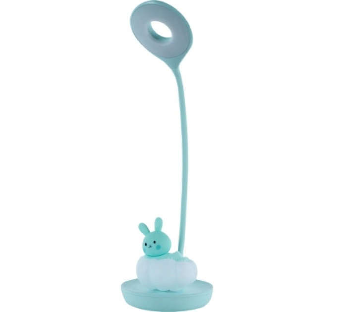 Настільна лампа Kite Cloudy Bunny LED з акумулятором, зелена (K24-493-1-4)
