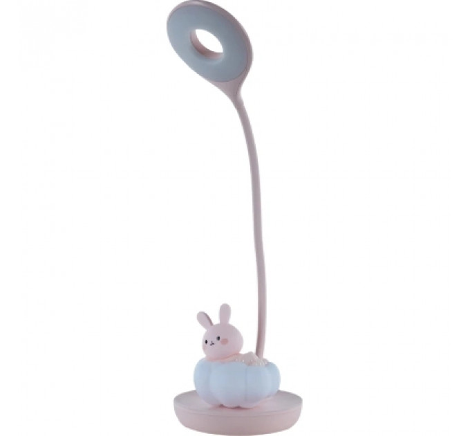 Настільна лампа Kite Cloudy Bunny LED з акумулятором , рожева (K24-493-1-2)