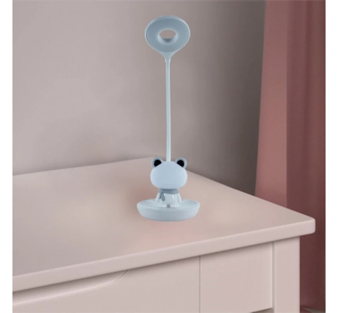 Настільна лампа Kite Froggy LED з акумулятором, біла (K24-492-3-1)