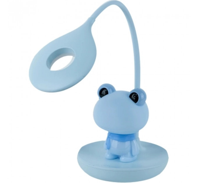 Настільна лампа Kite Froggy LED з акумулятором, блакитна (K24-492-3-3)