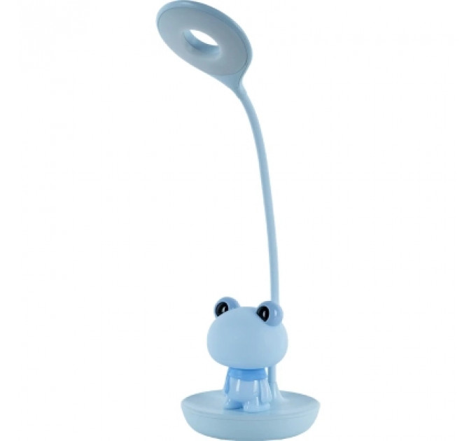 Настільна лампа Kite Froggy LED з акумулятором, блакитна (K24-492-3-3)