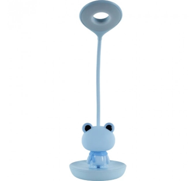 Настільна лампа Kite Froggy LED з акумулятором, блакитна (K24-492-3-3)