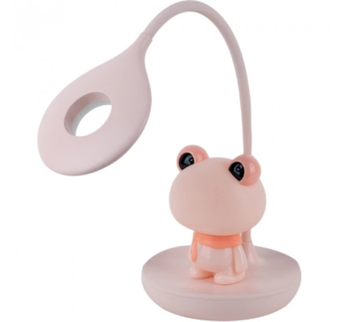 Настільна лампа Kite Froggy LED з акумулятором, рожева (K24-492-3-2)
