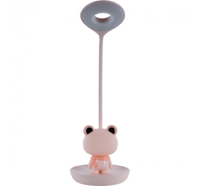 Настільна лампа Kite Froggy LED з акумулятором, рожева (K24-492-3-2)
