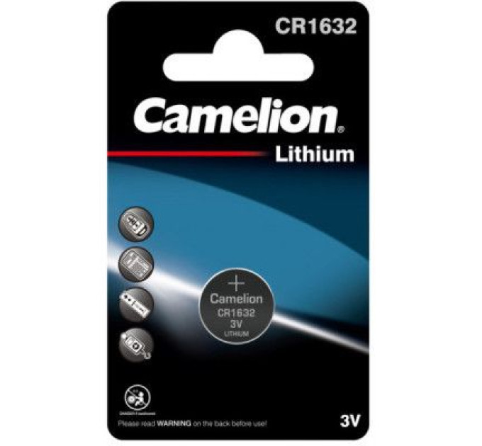 Camelion Батарейка CR 1632 Lithium * 1 Camelion (CR1632-BP1)