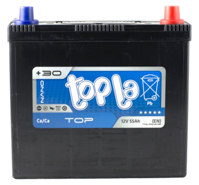 Topla Акумулятор автомобільний Topla 55Ah/12V Top/Energy Japan Euro (118 255)