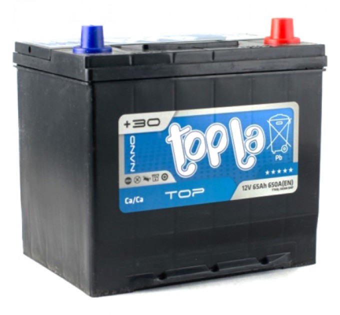 Topla Акумулятор автомобільний Topla 65 Ah/12V Top/Energy Japan Euro (118 665)