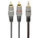 Cablexpert Кабель мультимедійний Jack 3.5mm to 2хRCA 2.5m Cablexpert (CCA-352-2.5M)