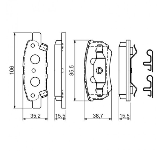 Гальмівні колодки Bosch 0 986 424 814