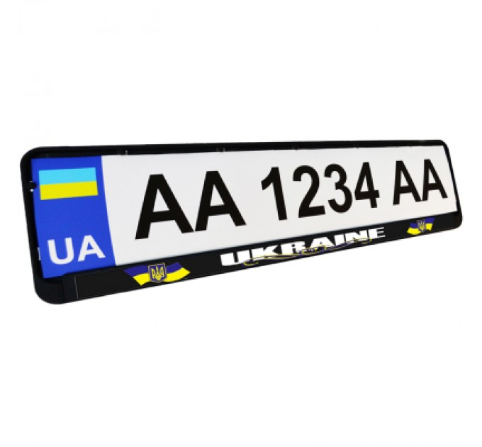 Рамка номерного знака Poputchik "UKRAINE" (24-261-IS)