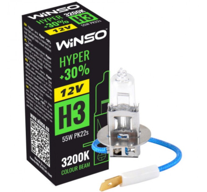 WINSO Автолампа WINSO H3 HYPER +30 55W (712300)