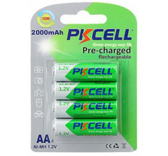 PkCell Акумулятор PkCell AA R6 NiMH 2000mAh * 4 (PC/AA2000-4B)