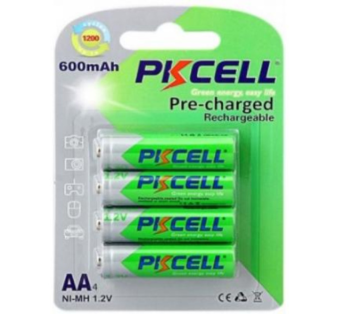 PkCell Акумулятор PkCell AA R6 NiMH 600mAh * 4 (PC/AA600-4BA)