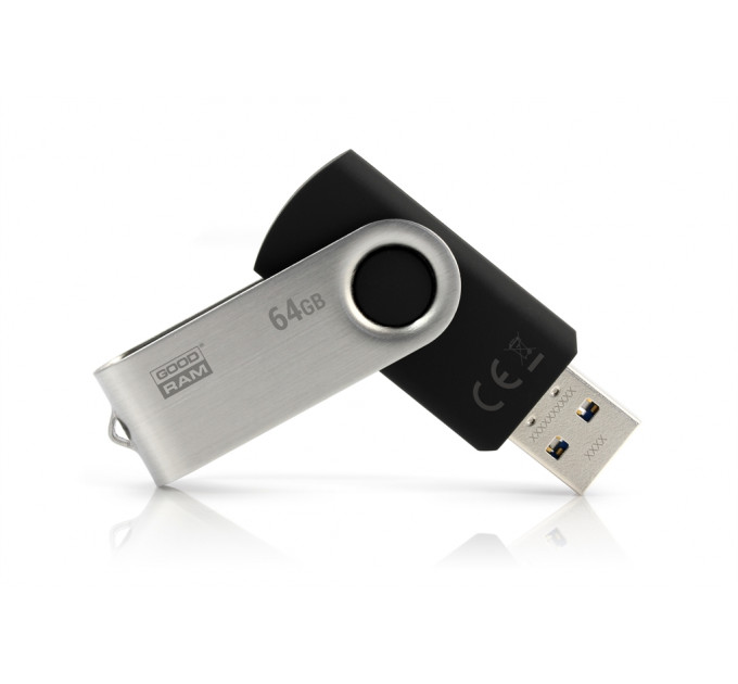 Флеш-накопичувач USB3.2 64GB Goodram UTS3 (Twister) Black (UTS3-0640K0R11)