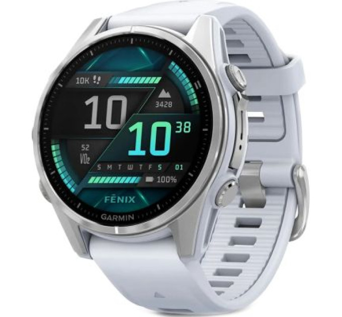 Garmin Смарт-годинник Garmin fenix 8 43mm, AMOLED, Glass, BareSS/Whitestone, WhitestoneBn (010-02903-00)