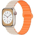 Drobak Ремінець до смарт-годинника Drobak Silicone Magnetic Link для Apple Watch All Series 38/40/41mm Starlight orange (898924)