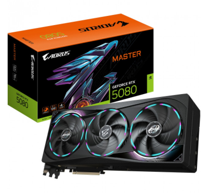 Відеокарта GIGABYTE GeForce RTX5080 16GB MASTER (GV-N5080AORUS M-16GD)