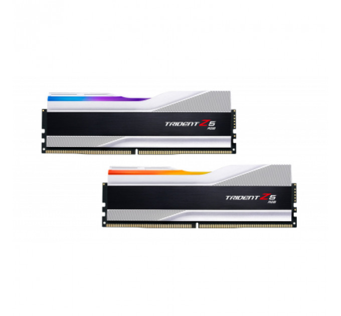 Модуль пам'яті для комп'ютера DDR5 32GB (2x16GB) 6000 MHz Trident Z5 RGB Silver G.Skill (F5-6000J4040F16GX2-TZ5RS)