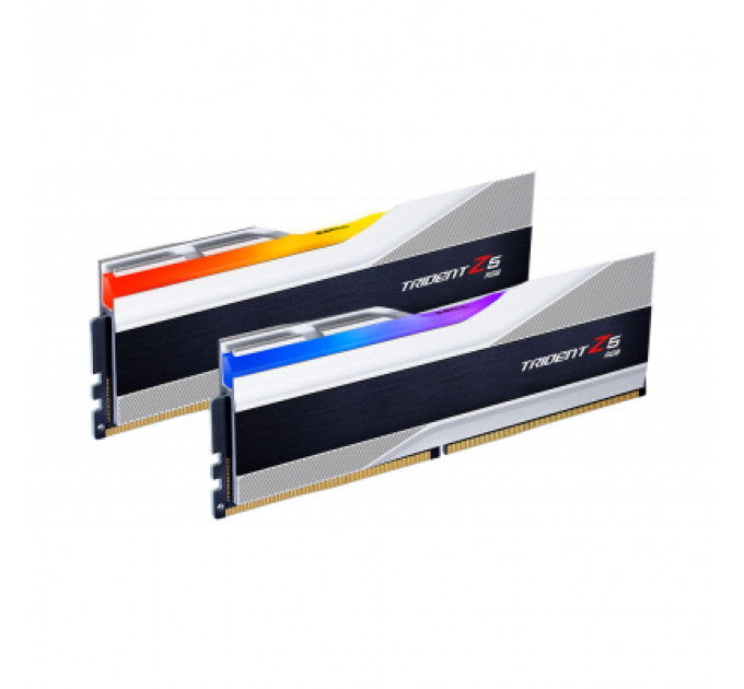 Модуль пам'яті для комп'ютера DDR5 32GB (2x16GB) 6000 MHz Trident Z5 RGB Silver G.Skill (F5-6000J4040F16GX2-TZ5RS)