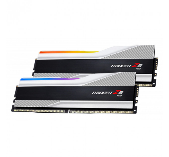Модуль пам'яті для комп'ютера DDR5 32GB (2x16GB) 6000 MHz Trident Z5 RGB Silver G.Skill (F5-6000J4040F16GX2-TZ5RS)