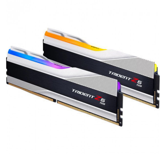 Модуль пам'яті для комп'ютера DDR5 32GB (2x16GB) 7800 MHz Trident Z5 RGB Silver G.Skill (F5-7800J3646H16GX2-TZ5RS)