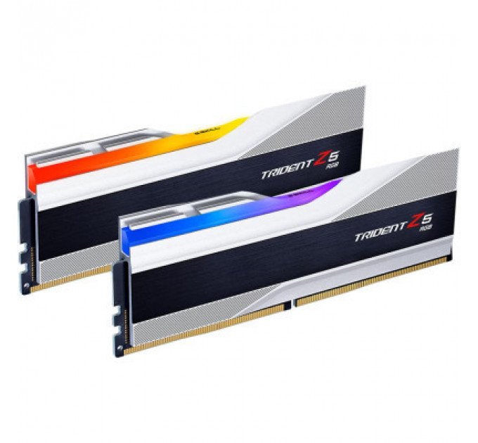 Модуль пам'яті для комп'ютера DDR5 32GB (2x16GB) 7800 MHz Trident Z5 RGB Silver G.Skill (F5-7800J3646H16GX2-TZ5RS)