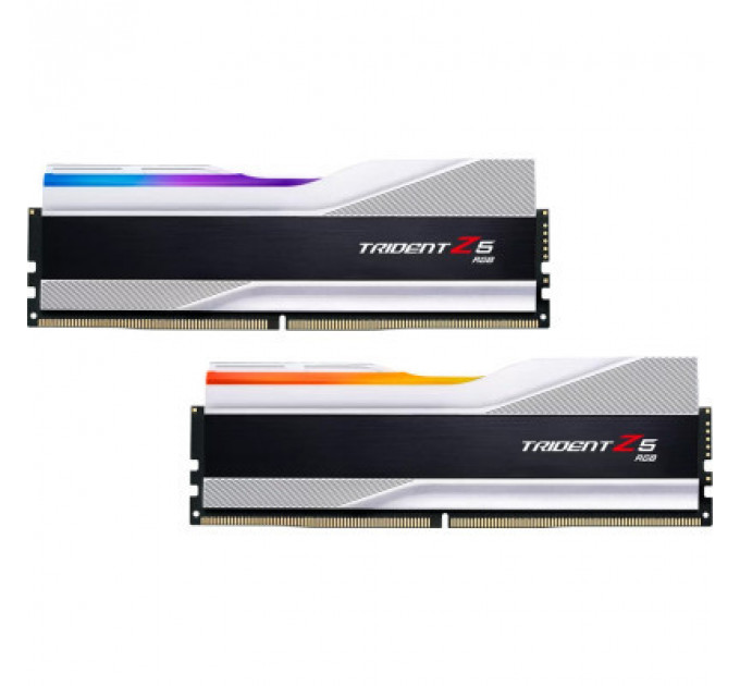 Модуль пам'яті для комп'ютера DDR5 32GB (2x16GB) 7800 MHz Trident Z5 RGB Silver G.Skill (F5-7800J3646H16GX2-TZ5RS)