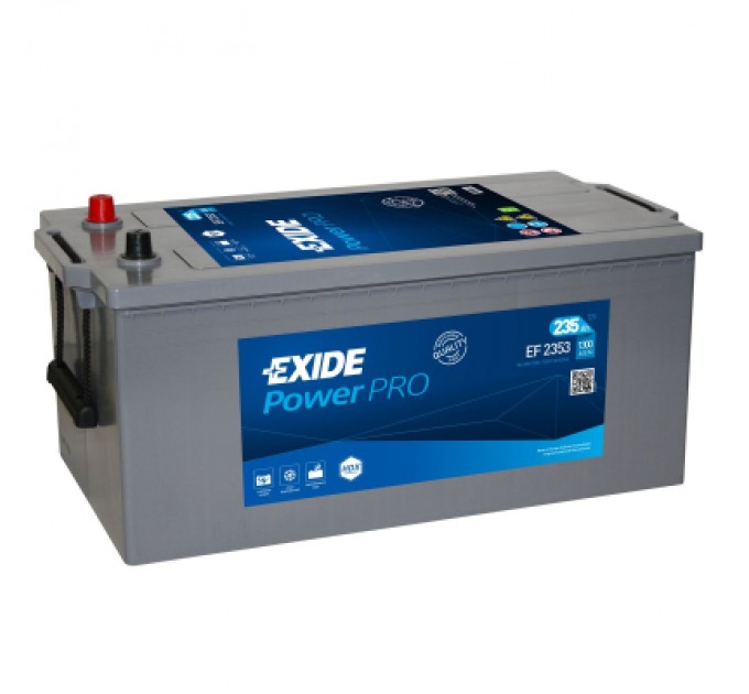 Акумулятор автомобільний EXIDE Power PRO 235Ah бокова(+/-) (1300EN) (EF2353)