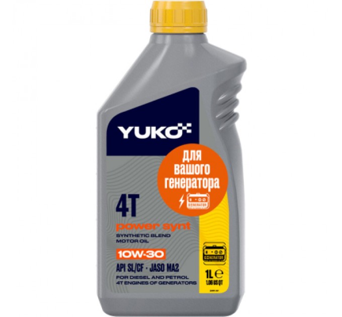 Yuko Моторна олива Yuko POWER SYNT 4T 10W-30 1л (4823110402658)