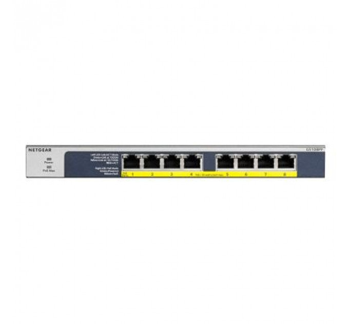 Комутатор мережевий Netgear GS108PP-100EUS