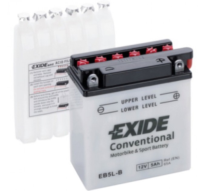 EXIDE Акумулятор автомобільний EXIDE CONVENTIONAL 5Ah Ев (-/+) (65EN) (EB5L-B)