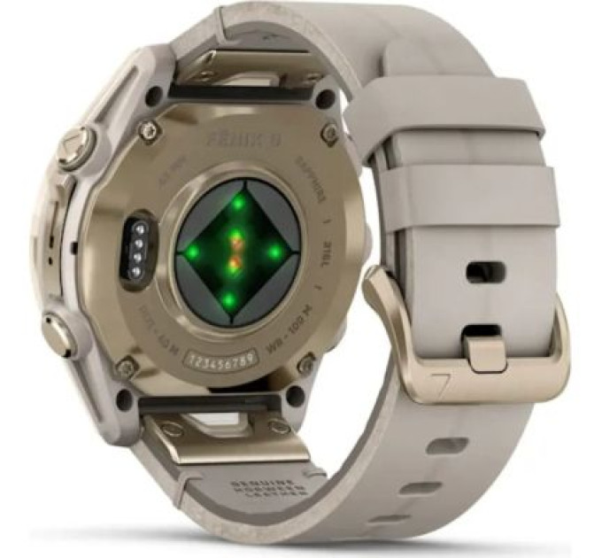 Garmin Смарт-годинник Garmin fenix 8 43mm, AMOLED, Saph, SftGldSS/FogGryLeatherBnd, Excl, GPS (010-02903-40)